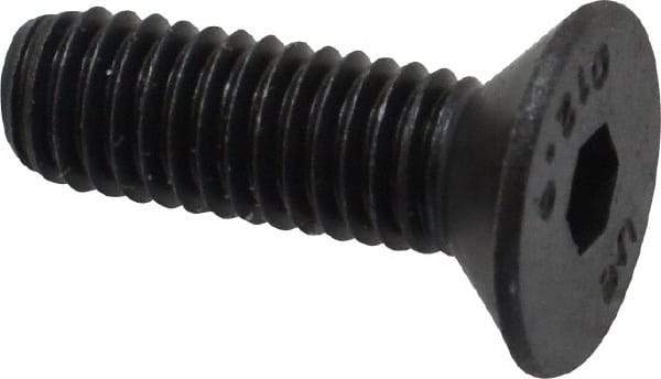 Unbrako - M5x0.80 Metric Coarse Hex Socket Drive, 90 to 92° Flat Screw - Grade 12.9 Alloy Steel, Black Oxide Finish, 16mm OAL - Benchmark Tooling