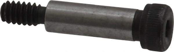 Unbrako - 1/4" Shoulder Diam x 3/4" Shoulder Length, #10-24 UNC, Hex Socket Shoulder Screw - 8 Alloy Steel, 0.357 to 3/8" Head Diam - Benchmark Tooling