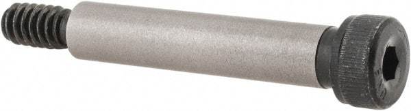 Unbrako - 1/4 x 1-1/4" Shoulder Diam x Length, #10-24, Shoulder Screw - 0.177 to 0.188" Head Height, 0.357 to 0.375" Head Diam, Grade 8 Alloy Steel, 1/8" Hex Socket Drive - Benchmark Tooling