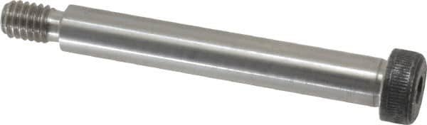 Unbrako - 3/8" Shoulder Diam x 2-1/2" Shoulder Length, 5/16-18 UNC, Hex Socket Shoulder Screw - 8 Alloy Steel, 0.543 to 0.562" Head Diam - Benchmark Tooling