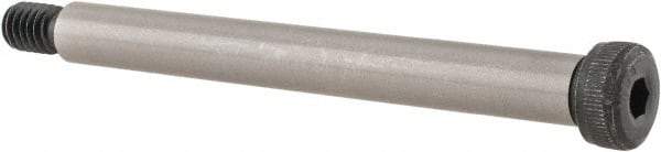 Unbrako - 3/8" Shoulder Diam x 3-1/2" Shoulder Length, 5/16-18 UNC, Hex Socket Shoulder Screw - 8 Alloy Steel, 0.543 to 0.562" Head Diam - Benchmark Tooling