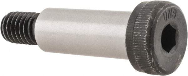 Unbrako - 1/2" Shoulder Diam x 1-1/4" Shoulder Length, 3/8-16 UNC, Hex Socket Shoulder Screw - 8 Alloy Steel, 0.729 to 3/4" Head Diam - Benchmark Tooling