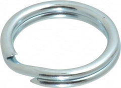 Made in USA - 0.526" ID, 0.67" OD, 0.105" Thick, Split Ring - Grade 2 Spring Steel, Zinc-Plated Finish - Benchmark Tooling