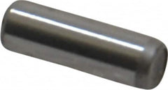 Unbrako - 1/8" Diam x 3/8" Pin Length Grade 8 Alloy Steel Oversized Dowel Pin - C 60 (Surface) & C 50-58 Hardness, 1,845 Lb Breaking Strength, 1 Beveled & 1 Rounded End - Benchmark Tooling