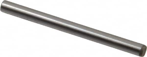 Unbrako - 1/8" Diam x 1-1/2" Pin Length Grade 8 Alloy Steel Oversized Dowel Pin - C 60 (Surface) & C 50-58 Hardness, 1,845 Lb Breaking Strength, 1 Beveled & 1 Rounded End - Benchmark Tooling