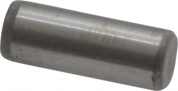 Unbrako - 3/16" Diam x 1/2" Pin Length Grade 8 Alloy Steel Oversized Dowel Pin - C 60 (Surface) & C 50-58 Hardness, 4,140 Lb Breaking Strength, 1 Beveled & 1 Rounded End - Benchmark Tooling