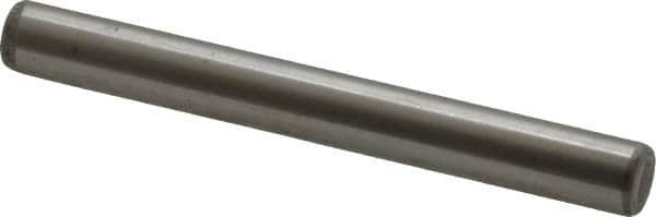 Unbrako - 1/4" Diam x 2-1/4" Pin Length Grade 8 Alloy Steel Oversized Dowel Pin - C 60 (Surface) & C 50-58 Hardness, 7,370 Lb Breaking Strength, 1 Beveled & 1 Rounded End - Benchmark Tooling