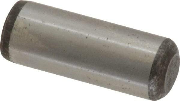 Unbrako - 3/8" Diam x 1" Pin Length Grade 8 Alloy Steel Oversized Dowel Pin - C 60 (Surface) & C 50-58 Hardness, 16,580 Lb Breaking Strength, 1 Beveled & 1 Rounded End - Benchmark Tooling