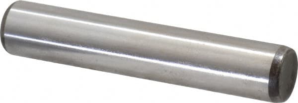 Unbrako - 3/8" Diam x 2" Pin Length Grade 8 Alloy Steel Oversized Dowel Pin - C 60 (Surface) & C 50-58 Hardness, 16,580 Lb Breaking Strength, 1 Beveled & 1 Rounded End - Benchmark Tooling