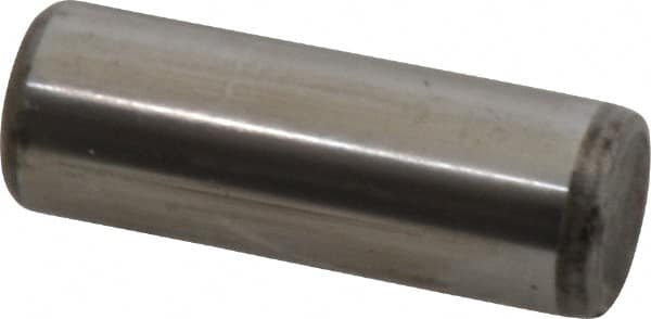 Unbrako - 7/16" Diam x 1-1/4" Pin Length Grade 8 Alloy Steel Oversized Dowel Pin - C 60 (Surface) & C 50-58 Hardness, 22,540 Lb Breaking Strength, 1 Beveled & 1 Rounded End - Benchmark Tooling