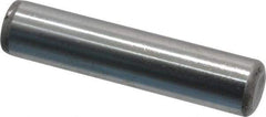 Unbrako - 7/16" Diam x 2" Pin Length Grade 8 Alloy Steel Oversized Dowel Pin - C 60 (Surface) & C 50-58 Hardness, 22,540 Lb Breaking Strength, 1 Beveled & 1 Rounded End - Benchmark Tooling