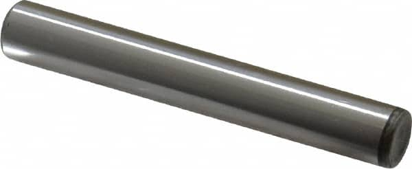 Unbrako - 7/16" Diam x 3" Pin Length Grade 8 Alloy Steel Oversized Dowel Pin - C 60 (Surface) & C 50-58 Hardness, 22,540 Lb Breaking Strength, 1 Beveled & 1 Rounded End - Benchmark Tooling