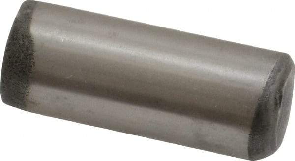 Unbrako - 1/2" Diam x 1-1/4" Pin Length Grade 8 Alloy Steel Oversized Dowel Pin - C 60 (Surface) & C 50-58 Hardness, 29,460 Lb Breaking Strength, 1 Beveled & 1 Rounded End - Benchmark Tooling