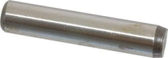 Unbrako - 1/2" Diam x 2-1/2" Pin Length Grade 8 Alloy Steel Oversized Dowel Pin - C 60 (Surface) & C 50-58 Hardness, 29,460 Lb Breaking Strength, 1 Beveled & 1 Rounded End - Benchmark Tooling