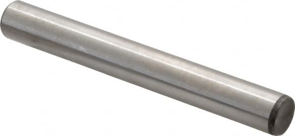 Unbrako - 1/2" Diam x 4" Pin Length Grade 8 Alloy Steel Oversized Dowel Pin - C 60 (Surface) & C 50-58 Hardness, 29,460 Lb Breaking Strength, 1 Beveled & 1 Rounded End - Benchmark Tooling