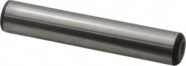 Unbrako - 5/8" Diam x 3-1/2" Pin Length Grade 8 Alloy Steel Oversized Dowel Pin - C 60 (Surface) & C 50-58 Hardness, 46,020 Lb Breaking Strength, 1 Beveled & 1 Rounded End - Benchmark Tooling