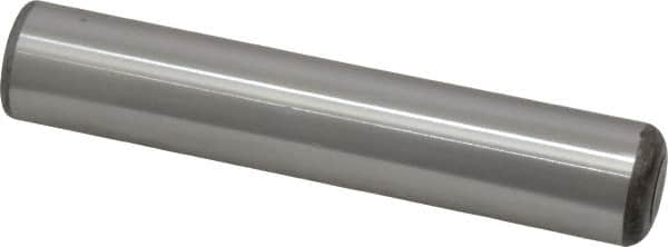 Unbrako - 3/4" Diam x 4" Pin Length Grade 8 Alloy Steel Oversized Dowel Pin - C 60 (Surface) & C 50-58 Hardness, 66,270 Lb Breaking Strength, 1 Beveled & 1 Rounded End - Benchmark Tooling