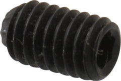 Unbrako - M3, 5mm OAL, Knurled Cup Point Set Screw - Grade 45H Alloy Steel, 1.5mm Key - Benchmark Tooling