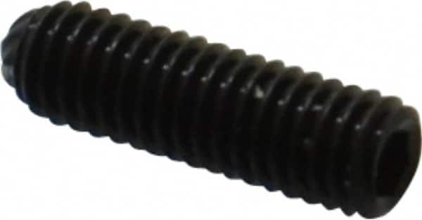 Unbrako - M3, 10mm OAL, Knurled Cup Point Set Screw - Grade 45H Alloy Steel, 1.5mm Key - Benchmark Tooling