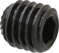 Unbrako - M10, 10mm OAL, Knurled Cup Point Set Screw - Grade 45H Alloy Steel, 5mm Key - Benchmark Tooling