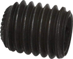 Unbrako - M10, 12mm OAL, Knurled Cup Point Set Screw - Grade 45H Alloy Steel, 5mm Key - Benchmark Tooling