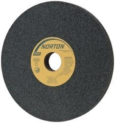 Norton - 8" Diam x 1-1/4" Hole x 3/4" Thick, J Hardness, 60 Grit Surface Grinding Wheel - Silicon Carbide, Type 1, Medium Grade, 3,600 Max RPM, Vitrified Bond, No Recess - Benchmark Tooling