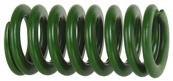 Associated Spring Raymond - 32mm Hole Diam, 16mm Rod Diam, 1-1/2" Free Length, Green Die Spring - Benchmark Tooling