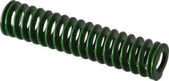 Associated Spring Raymond - 20mm Hole Diam, 10mm Rod Diam, 3-1/2" Free Length, Green Die Spring - 490 N Max Deflection, 35mm Max Deflection, Light Duty, Chromium Alloy Steel - Benchmark Tooling