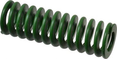 Associated Spring Raymond - 25mm Hole Diam, 12.5mm Rod Diam, 3" Free Length, Green Die Spring - 840 N Max Deflection, 30mm Max Deflection, Light Duty, Chromium Alloy Steel - Benchmark Tooling