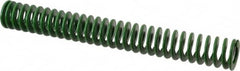 Associated Spring Raymond - 32mm Hole Diam, 16mm Rod Diam, 10" Free Length, Green Die Spring - 1275 N Max Deflection, 102mm Max Deflection, Light Duty, Chromium Alloy Steel - Benchmark Tooling