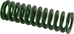 Associated Spring Raymond - 40mm Hole Diam, 20mm Rod Diam, 5" Free Length, Green Die Spring - 1887 N Max Deflection, 51mm Max Deflection, Light Duty, Chromium Alloy Steel - Benchmark Tooling