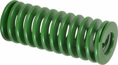 Associated Spring Raymond - 50mm Hole Diam, 25mm Rod Diam, 5" Free Length, Green Die Spring - 3621 N Max Deflection, 51mm Max Deflection, Light Duty, Chromium Alloy Steel - Benchmark Tooling