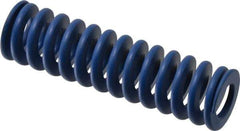 Associated Spring Raymond - 25mm Hole Diam, 12.5mm Rod Diam, 3-1/2" Free Length, Blue Die Spring - 1260.6 N Max Deflection, 33mm Max Deflection, Medium Duty, Chromium Alloy Steel - Benchmark Tooling