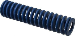 Associated Spring Raymond - 50mm Hole Diam, 25mm Rod Diam, 8" Free Length, Blue Die Spring - 4544.7998 N Max Deflection, 76mm Max Deflection, Medium Duty, Chromium Alloy Steel - Benchmark Tooling