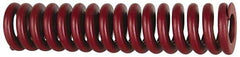 Associated Spring Raymond - 50mm Hole Diam, 25mm Rod Diam, 3" Free Length, Red Die Spring - 7797 N Max Deflection, 23mm Max Deflection, Strong Duty, Chromium Alloy Steel - Benchmark Tooling