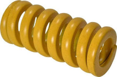 Associated Spring Raymond - 20mm Hole Diam, 10mm Rod Diam, 1-3/4" Free Length, Yellow Die Spring - 1639 N Max Deflection, 11mm Max Deflection, Extra Strong, Chromium Alloy Steel - Benchmark Tooling