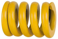 Associated Spring Raymond - 20mm Hole Diam, 10mm Rod Diam, 5" Free Length, Yellow Die Spring - 1520 N Max Deflection, 32mm Max Deflection, Extra Strong, Chromium Alloy Steel - Benchmark Tooling