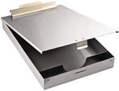 Saunders - 13-3/8 Inch Long x 9 Inch Wide x 1 Inch High, Clip Board - Silver - Benchmark Tooling