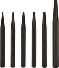 Mayhew - 6 Piece, 3/32 to 5/16", Starter Punch Set - Hex Shank, Steel, Comes in Pouch - Benchmark Tooling