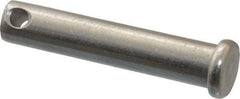 Bee Leitzke - 3/8" Pin Diam, 1-7/8" OAL, Standard Clevis Pin - 5/32" Hole, 1-41/64" Usable Length, Uncoated Stainless Steel - Benchmark Tooling