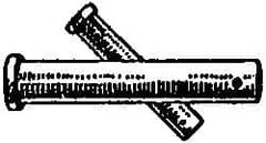 Made in USA - 3/4" Pin Diam, 3-3/4" OAL, Standard Clevis Pin - 5/32" Hole, 3-19/32" Usable Length, Zinc-Plated Steel - Benchmark Tooling