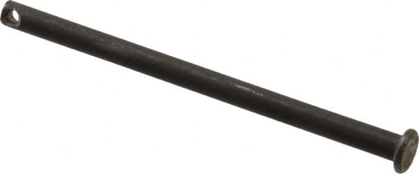 Made in USA - 3/16" Pin Diam, 3" OAL, Standard Clevis Pin - 3/32" Hole, 2-29/32" Usable Length, Uncoated Steel - Benchmark Tooling