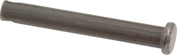 Made in USA - 1/4" Pin Diam, 1-7/8" OAL, Standard Clevis Pin - 3/32" Hole, 1-25/32" Usable Length, Uncoated Steel - Benchmark Tooling