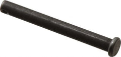 Made in USA - 1/4" Pin Diam, 2-1/4" OAL, Standard Clevis Pin - 3/32" Hole, 2-5/32" Usable Length, Uncoated Steel - Benchmark Tooling