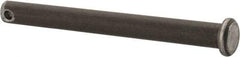 Made in USA - 1/4" Pin Diam, 2-1/2" OAL, Standard Clevis Pin - 3/32" Hole, 2-13/32" Usable Length, Uncoated Steel - Benchmark Tooling