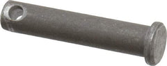 Made in USA - 5/16" Pin Diam, 1-1/2" OAL, Standard Clevis Pin - 9/64" Hole, 1-23/64" Usable Length, Uncoated Steel - Benchmark Tooling