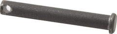 Made in USA - 5/16" Pin Diam, 2-1/4" OAL, Standard Clevis Pin - 9/64" Hole, 2-7/64" Usable Length, Uncoated Steel - Benchmark Tooling