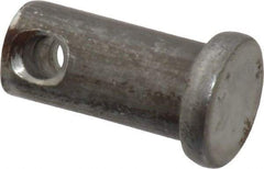 Made in USA - 3/8" Pin Diam, 3/4" OAL, Standard Clevis Pin - 5/32" Hole, 19/32" Usable Length, Uncoated Steel - Benchmark Tooling