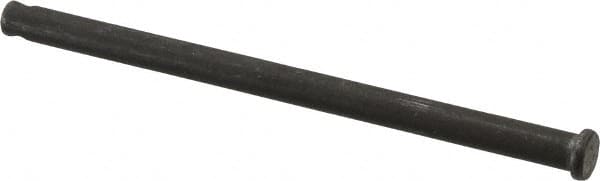 Made in USA - 3/8" Pin Diam, 6-1/8" OAL, Standard Clevis Pin - 5/32" Hole, 5-31/32" Usable Length, Uncoated Steel - Benchmark Tooling