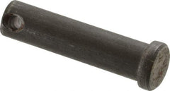 Made in USA - 7/16" Pin Diam, 1-3/4" OAL, Standard Clevis Pin - 5/32" Hole, 1-19/32" Usable Length, Uncoated Steel - Benchmark Tooling